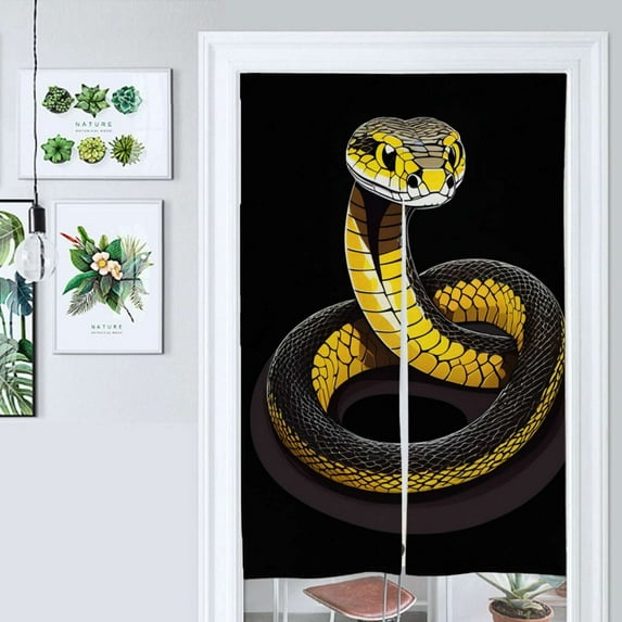 Snake Pattern Design Door Curtain Nordic Living Room DoorCurtain Porch Partition Curtain Kitchen Rative Half Curtain