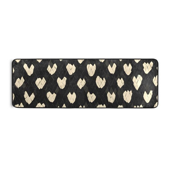 Snake Pattern Design Runner Rug 24x72 Inch Cushioned Non Slip Soft Absorbent Floor Mat