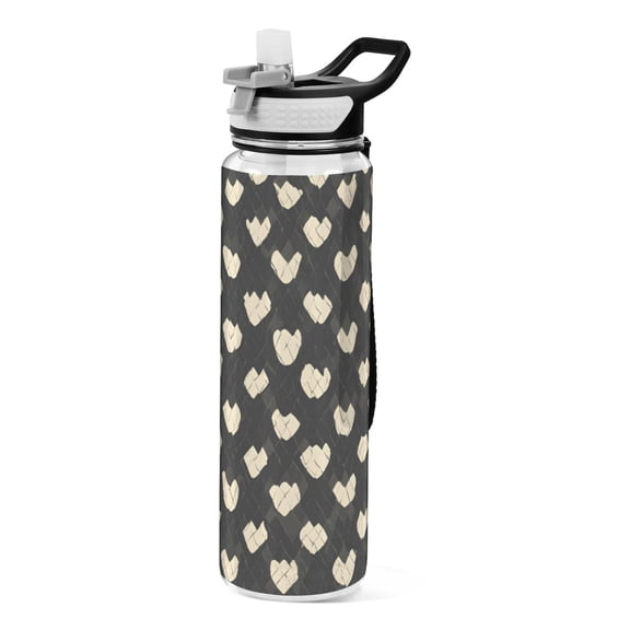 Snake Pattern Design Sport Water Bottle Tritan with Straw 1000ml Portable for Outdoor Daily Use