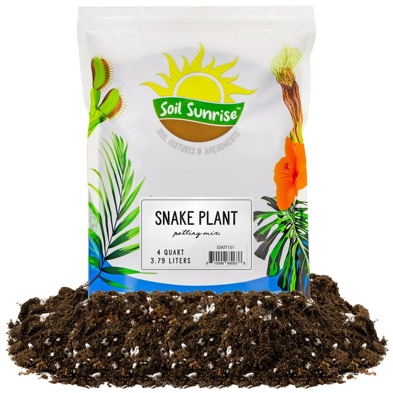 Soil Sunrise Snake Plant Potting Soil Mix, 4 Quarts, Peat Moss