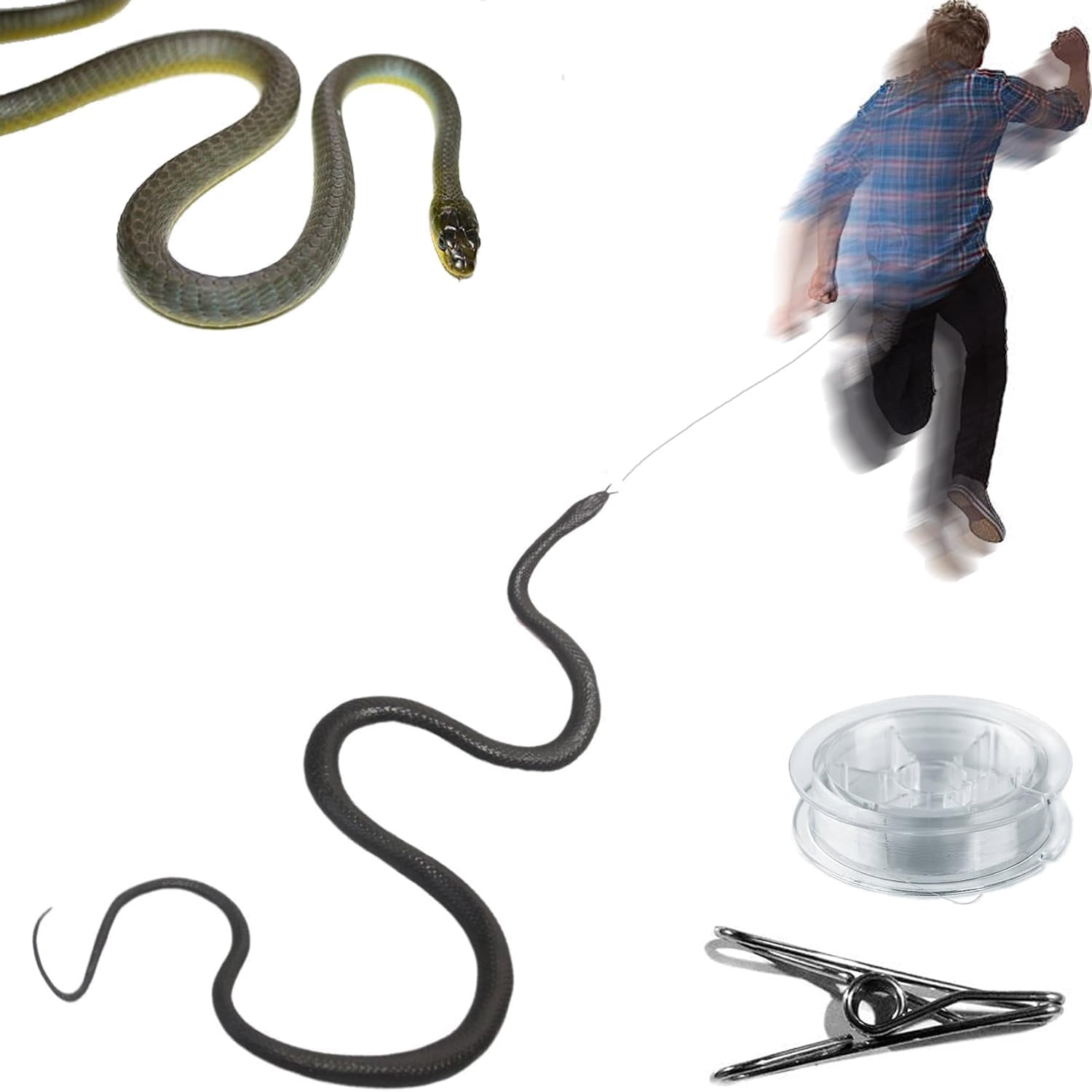 Snake Has String Snake Prank with String Clip,Golf Snake Prank with String and Clip ...