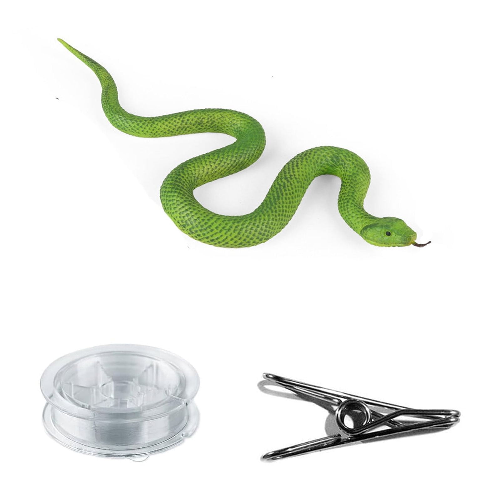 Snake Prank With String Clip, Clip On Snake Prank, Snake On