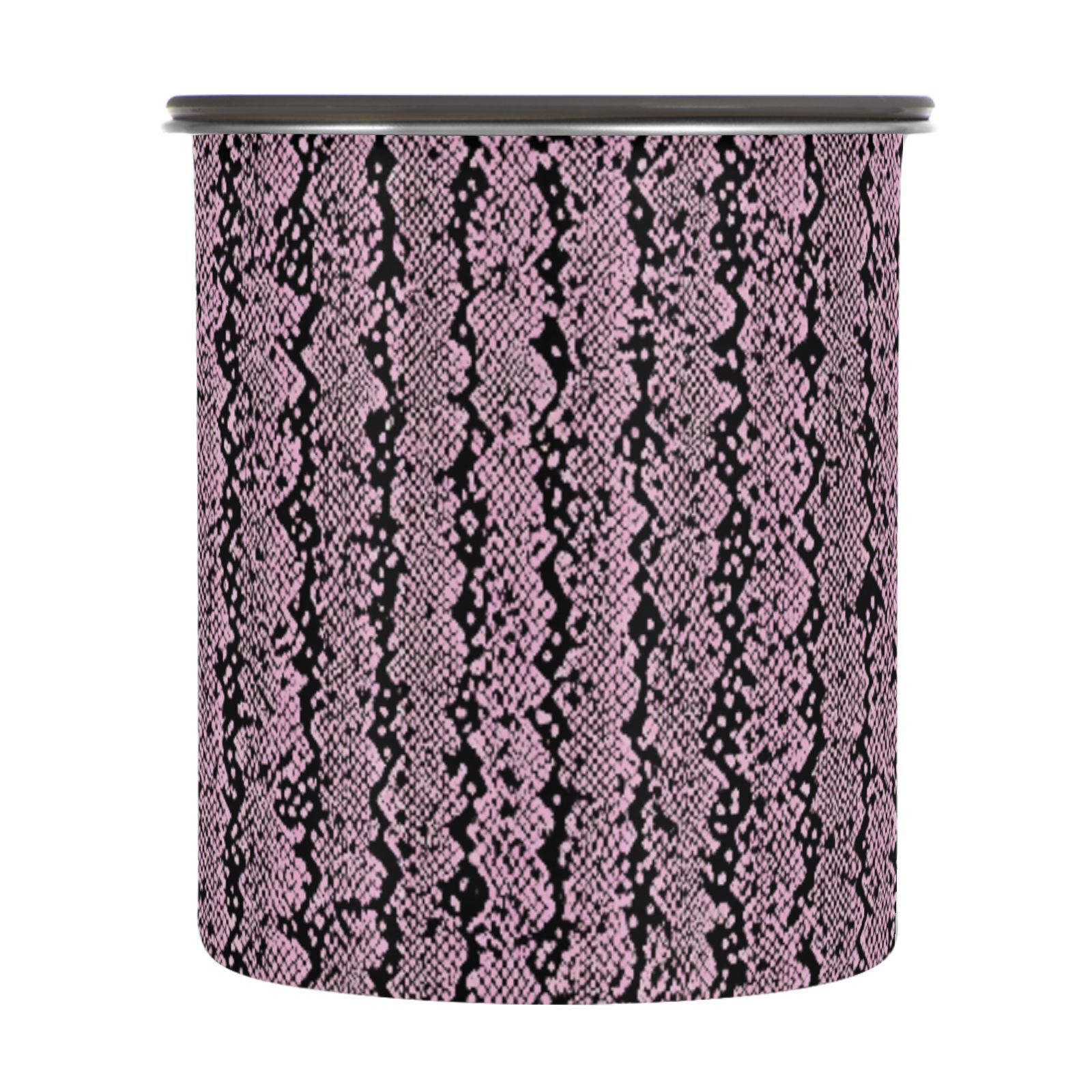 Snake Print Airtight Coffee Bean Canister 30oz Food Storage Containers with Lids For Gournd, Tea, Sugar, Flour, Rice, Cereal, Candy Cookie Jar