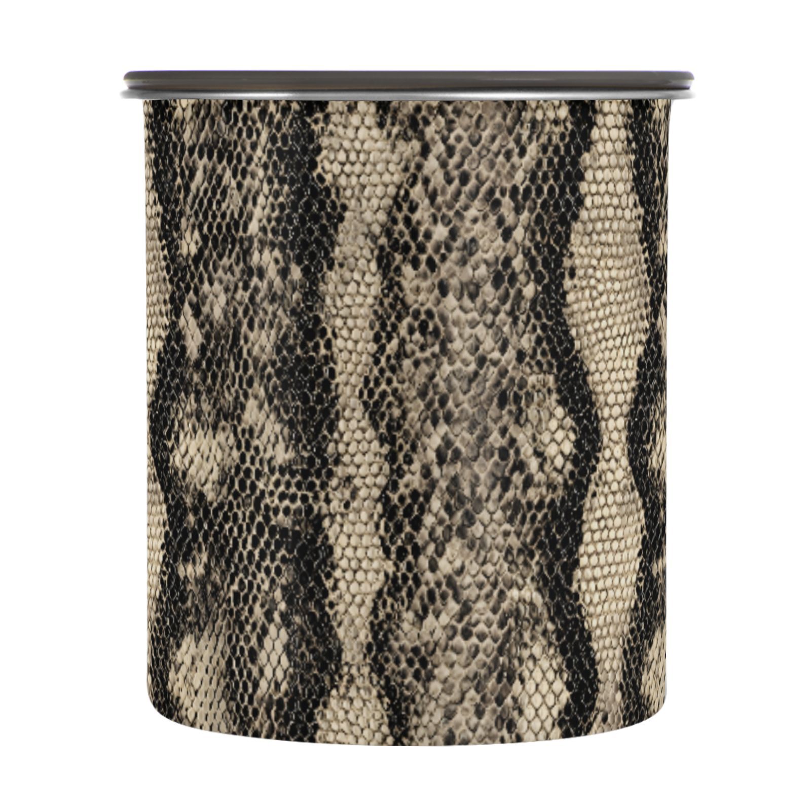 Snake Print Airtight Coffee Bean Canister 30oz Food Storage Containers with Lids For Gournd, Tea, Sugar, Flour, Rice, Cereal, Candy Cookie Jar