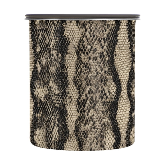 Snake Print Airtight Coffee Bean Canister 30oz Food Storage Containers with Lids For Gournd, Tea, Sugar, Flour, Rice, Cereal, Candy Cookie Jar