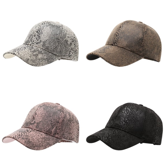 Snake Print Baseball Cap, Fashion Animal Pattern Dad Hat for Women, Unique Sun Hat for Street Style, Concerts & Summer Fashion Brown
