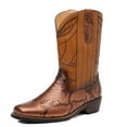 thumbnail image 1 of Snake Print Boots Men's Cowboy Boots Men's Retro Western Boots Men Cowboy Style Mid-Calf Western Cowboy Boots, 1 of 6