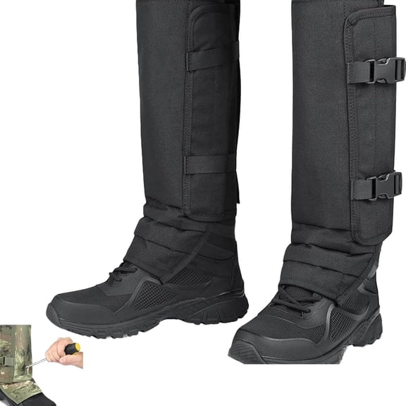 Snake-Resistant Outdoor Leg Gaiters, Unisex Adjustable Waterproof Snake Guards for Hiking Hunting Climbing, Abrasion-Resistant Lower Leg Protection Gaiters