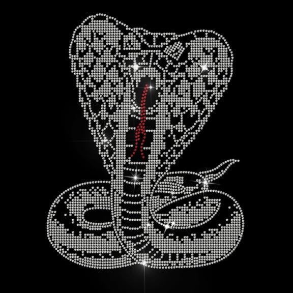 Snake Rhinestone Iron on Hotfix Transfer Decal Streetside Animal Theme Rhinestone DIY Applique Sticker Cobra Iron on Hotfix Transfer Patch