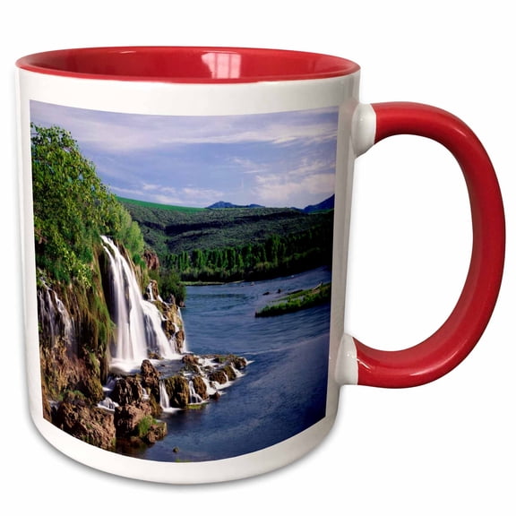 3drose, Snake River Idaho, 11oz Two-tone Red Mug