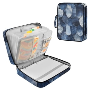 Snake Scale Accordion File Organizer Expanding File Folder 3-Ring Binder Bag 500 Sheets A4 Size
