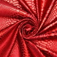 thumbnail image 1 of Snake Scale Hologram Tricot Foil Fabric - Red Shiny Stretchy 60” By The Yard, 1 of 1