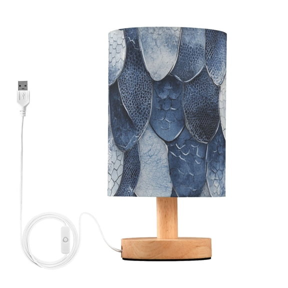 Snake Scale Table Lamp with USB Port LED Warm Light Lamp Night Light Home Decor