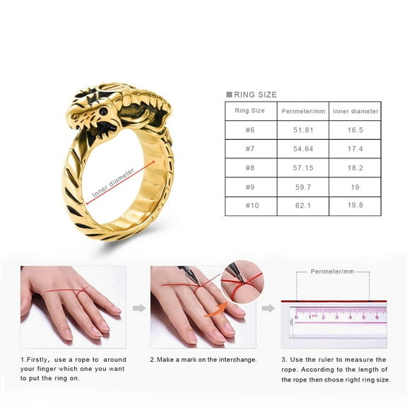 Snake Serpent Cremation Jewelry for Ashes Urn Ring Memorial Finger Ring Ashes Holder