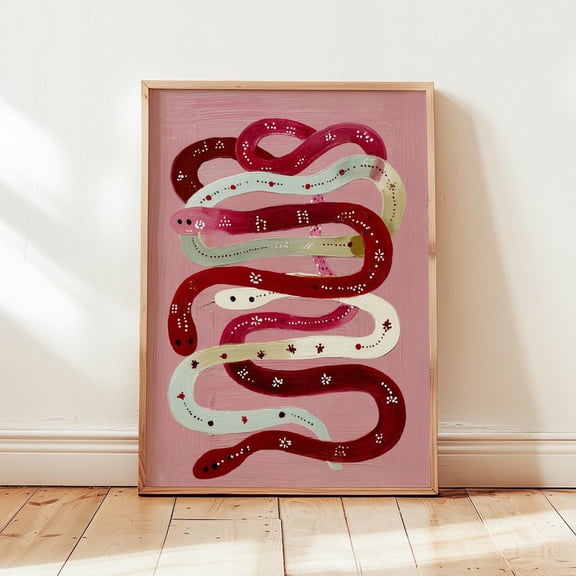 Snake Serpent Modern Decor Wall Art