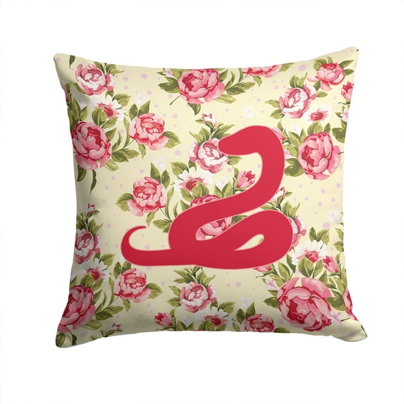 Snake Shabby Chic Yellow Roses Fabric Decorative Pillow