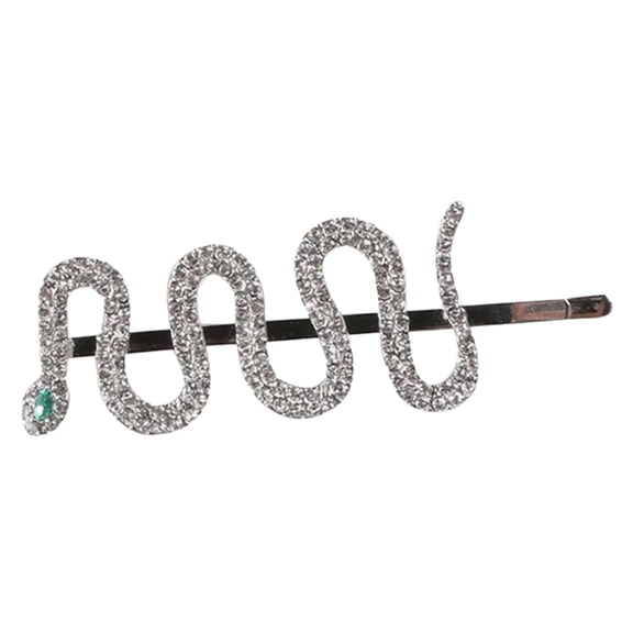 Snake Shap Hair Clip Stylish Hair Accessories With Rhinestones Detailing Hairpieces Hair Barrettes For Stylish Looks