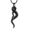 thumbnail image 1 of Snake Shape Cremation Urn Necklace for Ashes Men's Animal Serpent Pendant Chain Urn Necklace Memorial Keepsake Jewelry for Ashes, 1 of 7