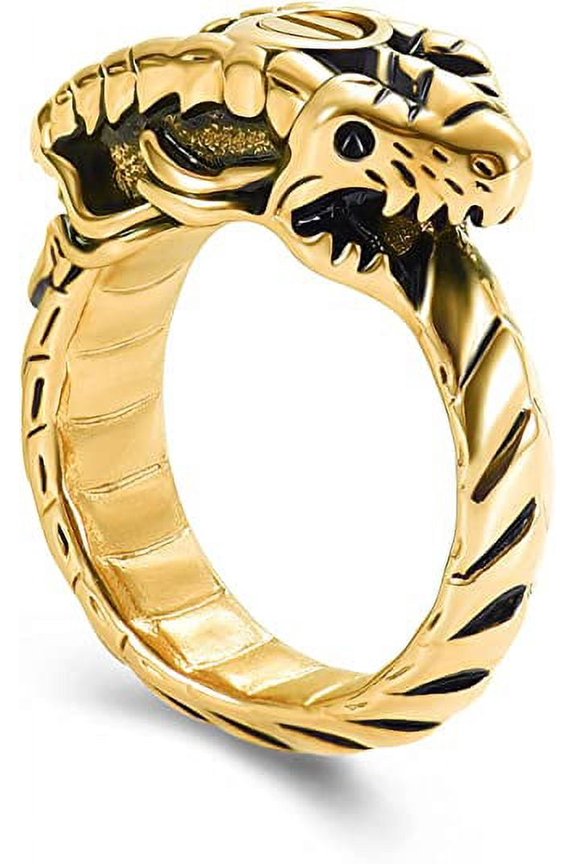 Snake Shape Cremation Urn Ring for Ashes Memorial Cremation Jewelry for Loved One Ashes Holder Keepsake Ring for Men Women NO.6-NO.10