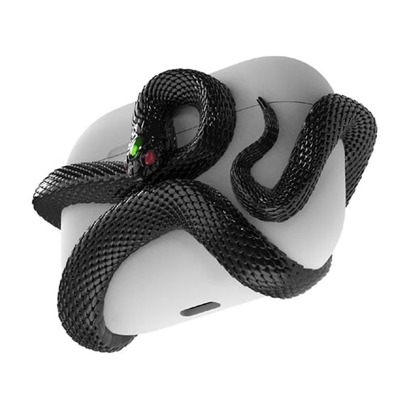 Snake-Shaped Case Cover for AirPods Pro/Pro 2 3D Snake Earphone Case Protection Earphone Cover Case Drop