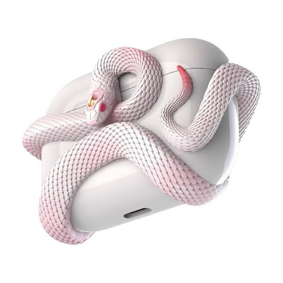 Snake-Shaped Resin Protective Cover for AirPods Pro 2 Pro and 3 with Light-Up Feature