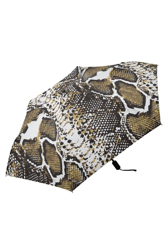 Snake Skin Compact Folding Umbrella for Rain Windproof Travel Umbrella UPF 50+ Lightweight Packable Arc Size