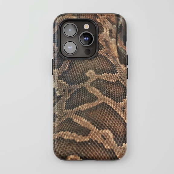 Snake Skin For iPhone Phone Case Realistic Animal Print Brown Tan