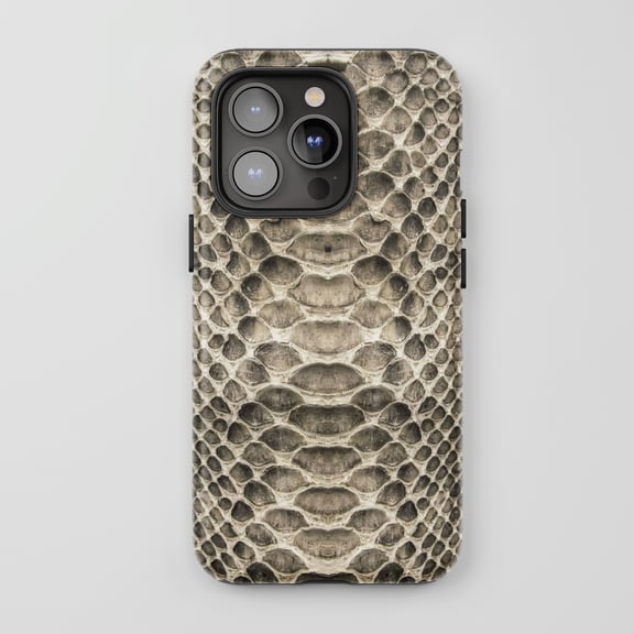 Snake Skin For iPhone Protective Phone Case Exotic Beige Tan