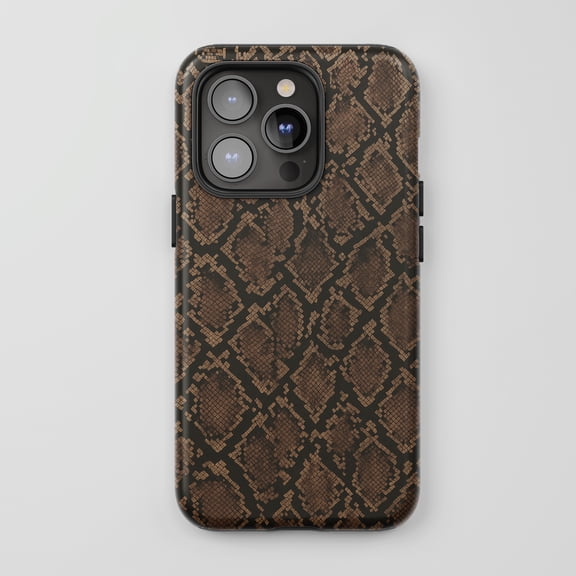 Snake Skin For iPhone Protective Phone Case Exotic Fashion Brown