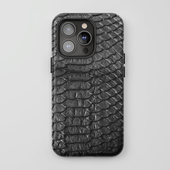 Snake Skin For iPhone Protective Phone Case Exotic Pattern Black