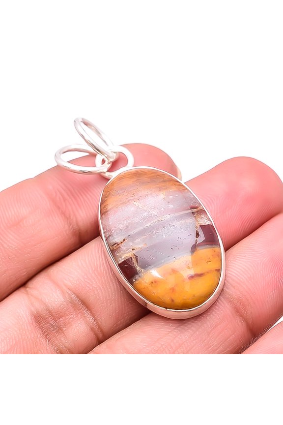 Snake Skin Jasper - Australia Handmade 925 Sterling Silver Pendant 1.76" P9