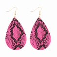 thumbnail image 1 of Snake Skin Leather Teardrop Dangle Earrings ( VARIETY OF COLORS AVAILABLE ) By DOBBI, 1 of 2