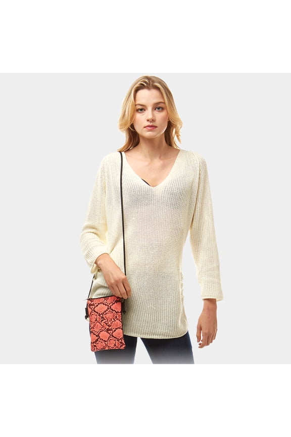 Snake Skin Print Crossbody Bag