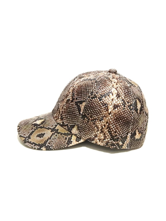 Snake Skin Print Leather Dad Hat Men Women Summer Baseball Cap Visor Caps Adjustable Bone Hats Gorras ,Durable Quality