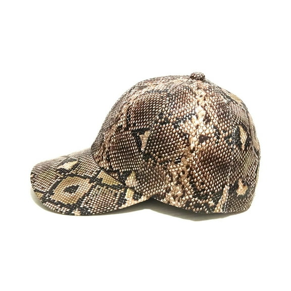 Snake Skin Print Leather Dad Hat Men Women Summer Baseball Cap Visor Caps Adjustable Bone Hats Gorras ,Fashion Design