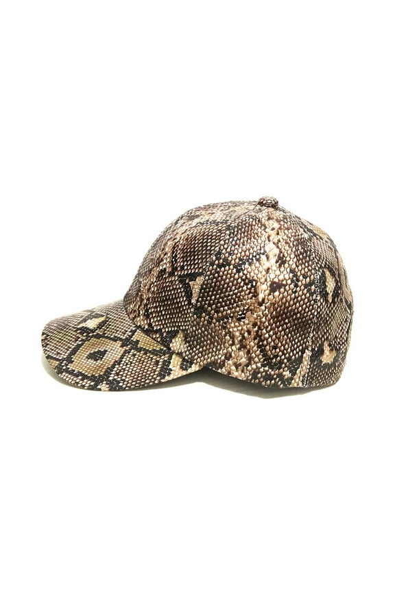 Snake Skin Print Leather Dad Hat Men Women Summer Baseball Cap Visor Caps Adjustable Bone Hats Gorras ,Lightweight and Comfortable