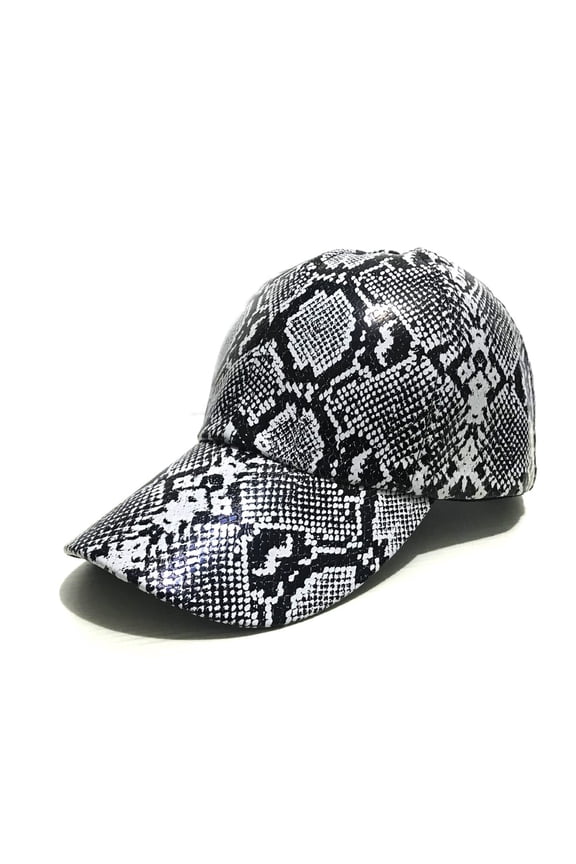 Snake Skin Print Leather Dad Hat Men Women Summer Baseball Cap Visor Caps Adjustable Bone Hats Gorras