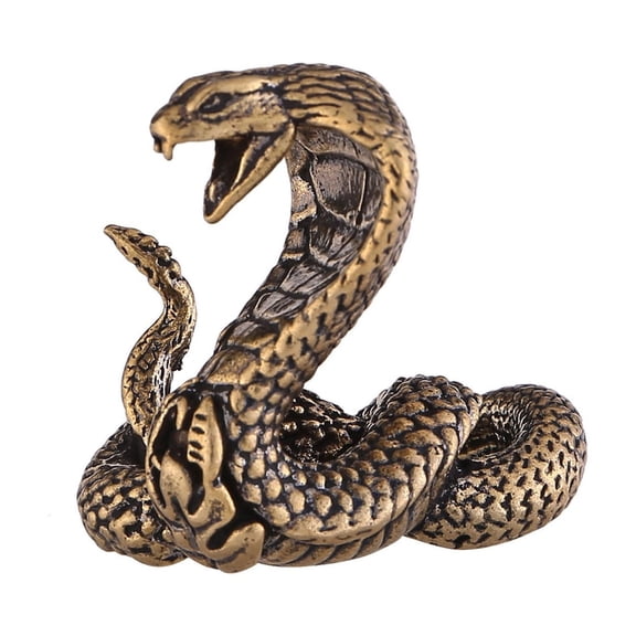 Snake Statue Figurines Snake Decors Sculpture Brass Cobras Decorative Objects Table Centerpieces for Home Decorations