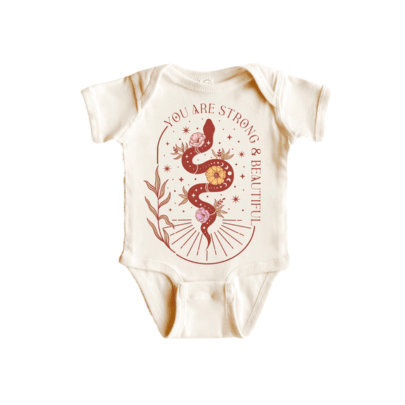 Snake Strong Moon Child Newborn Baby Bodysuit