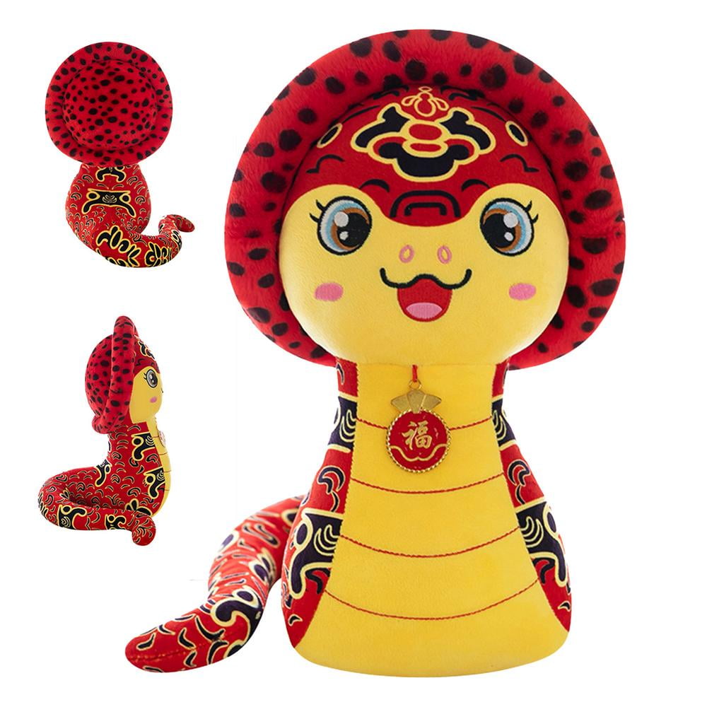 Snake Stuffed Animal 3D Chinese Snake Plushies 2025 Year Of The Snake