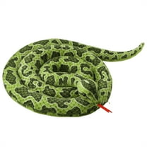 Snake Stuffed Toy Plush Animal Lifelike Coiled Design With Pp Cotton Filling 78 Inches Long Realistic Markings And Dimensions Safe Environmentally Friendly For Children 3