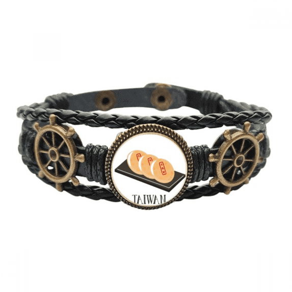 Snake Sun cake Taiwan Travel Leather Braided Ocean Bracelet Wristband
