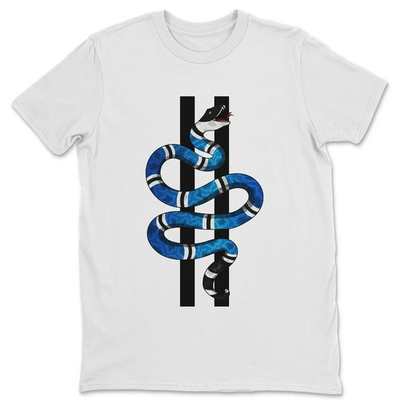 Snake T Shirt Jordan 14 AJ14 White Hyper Royal Sneakers Matching Outfits (White / X-Large)