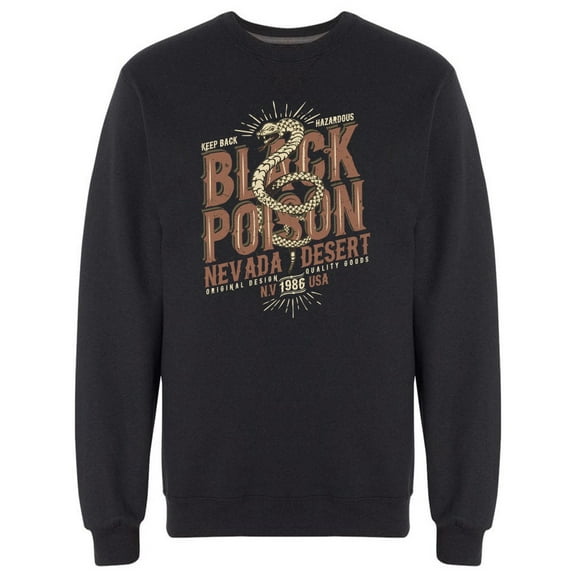 Snake Typography  Sweatshirt Men -Image by Shutterstock, Male Large