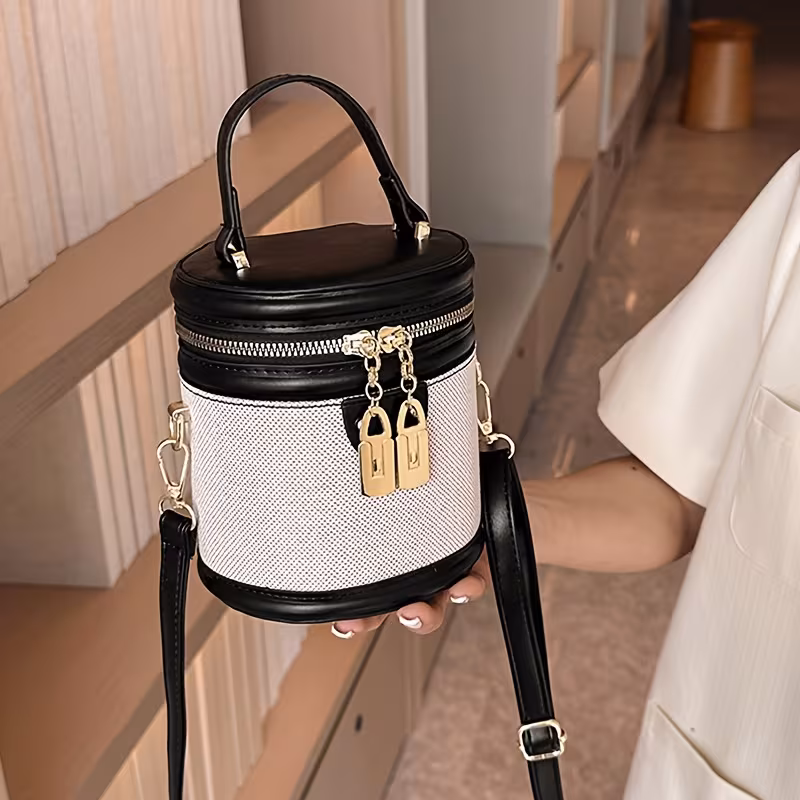 Snake Vintage Bag, Handheld One Shoulder Women'S Bag, Crossbody Bucket Bag, Cylinder Bag