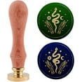 thumbnail image 1 of Snake Wax Seal Stamp, Vintage Sealing Stamp Hand Shape Stamp Brass Stamp Head with Wood Handle for Christmas Party Wedding Invitation Card Gift Wrap Envelopes Decor, 1 of 9