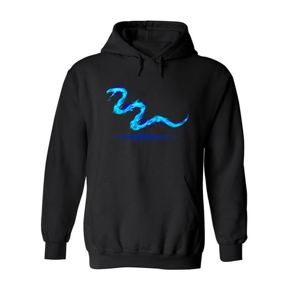 Snake With Blue Fire Hoodie Men -Image by Shutterstock, Male Medium