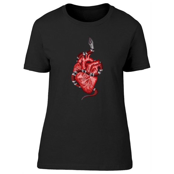 Snake With Human Heart T-Shirt Women -Image by Shutterstock, Female Large
