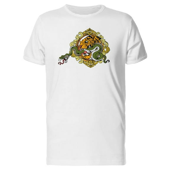 Snake With Ornates Tattoo Tee Men's -Image by Shutterstock