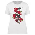 thumbnail image 1 of Snake With Roses. T-Shirt Women -Image by Shutterstock, Female 3X-Large, 1 of 2